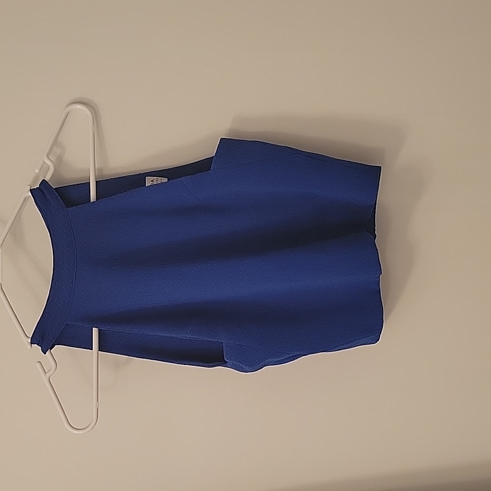 JOA Open Back Blue Crop Top